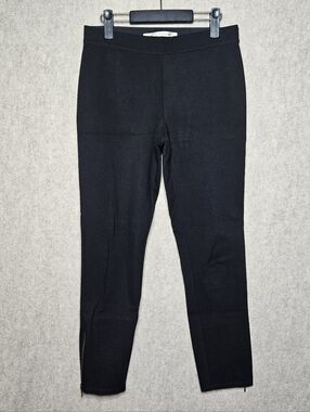Max Studio Black Ankle Pants Size S Zipper Hem Stretch Slim Fit